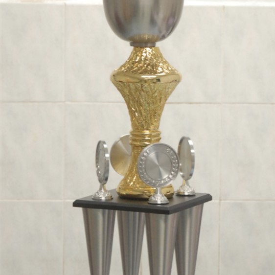 4 Pole Pewter Trophy